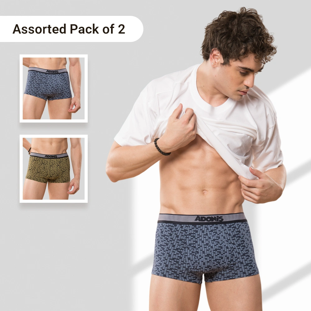 ADONiS Comfortable Men’s Underwear | Cotton Rich Stretch Fabric Men’s Innerwer | Assorted Colours & Attractive Prints | Comfortable Boxer Briefs for Men | Breathable Everyday Innerwear