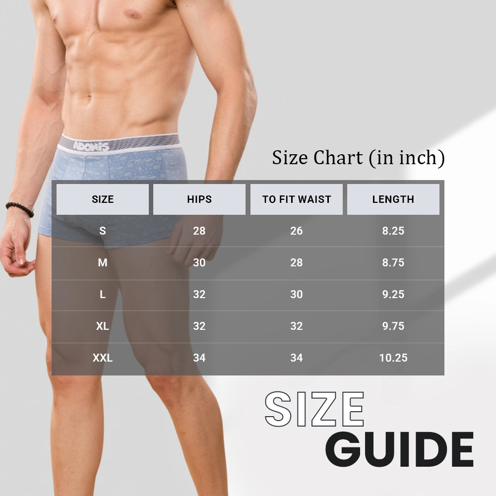 ADONiS Comfortable Men’s Underwear | Cotton Rich Stretch Fabric Men’s Innerwer | Assorted Colours & Attractive Prints | Comfortable Boxer Briefs for Men | Breathable Everyday Innerwear